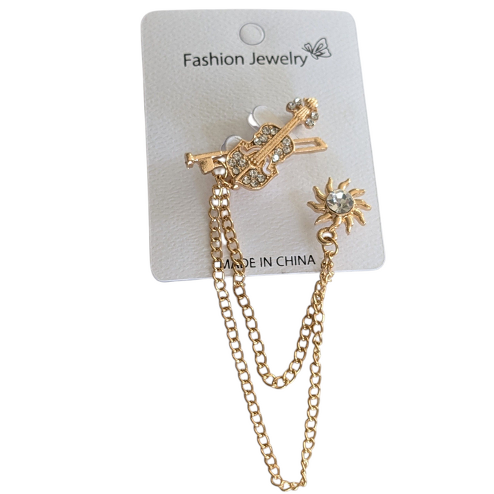 Gold Tone Musical Pin Set