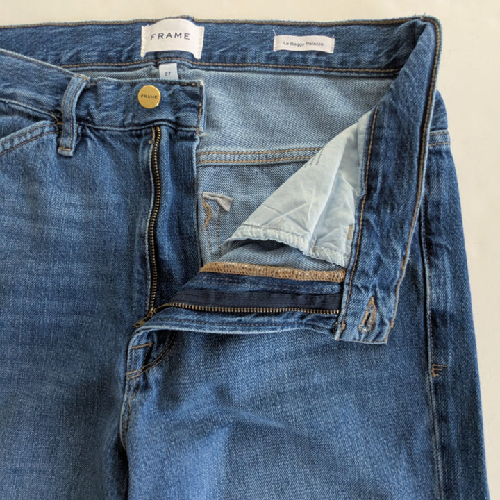 Frame Le Baggy Palazzo Jeans Dark Wash Size 27