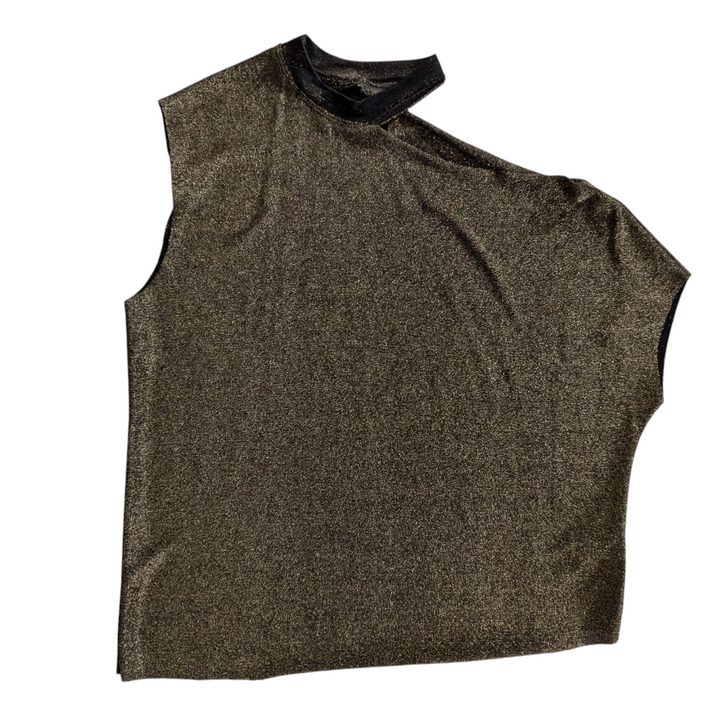 R+A Axel Gold Knit Top Size Medium