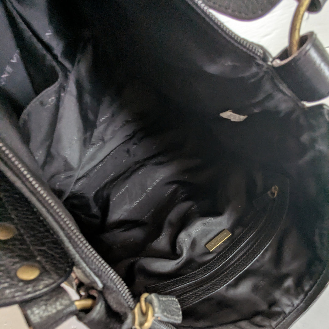 Adrienne Vittadini Leather Hobo Bag