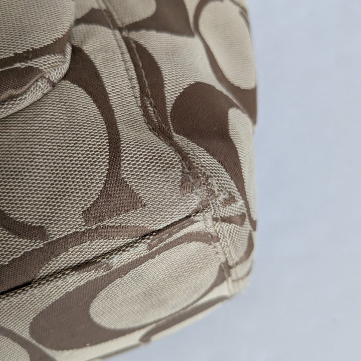 Coach Leah Signature Logo Canvas Tote