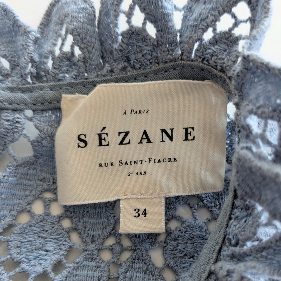 Sezane Eglentine Lace Top Size 34/2