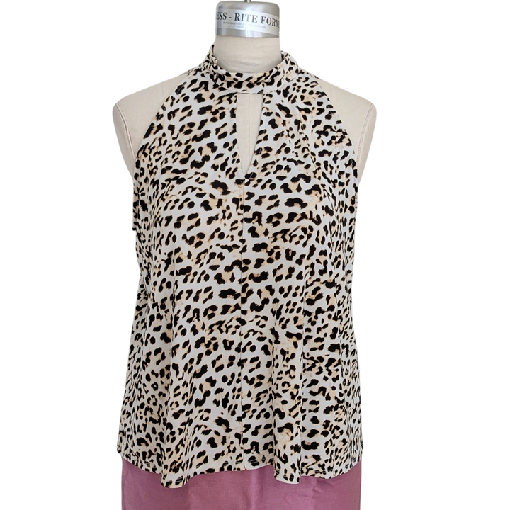Banana Republic Animal Print Top Size Large
