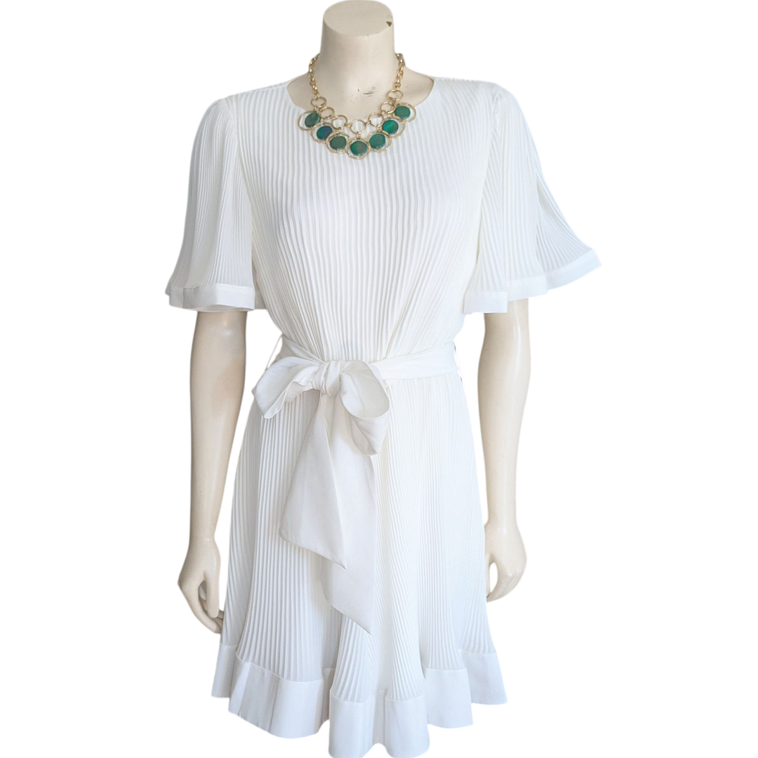 milly pleated dress Milly Lumi Pleated Dress Size 10 – C&J Collections Chicago