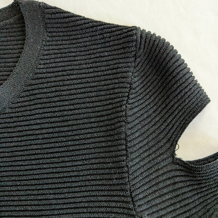 Skull Cashmere Ribbed Knit Sweater Size Medium
