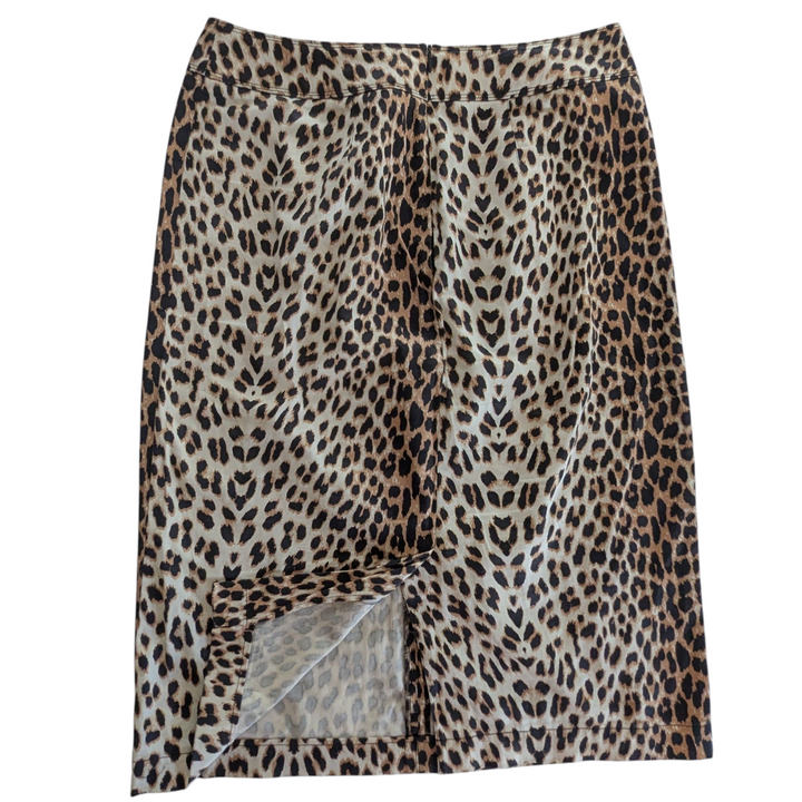 Larry Levine Animal Print Midi Skirt Size 10