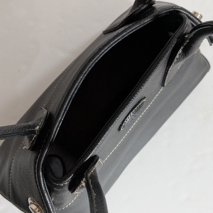 Tod's Girelli Black Leather Shoulder Bag