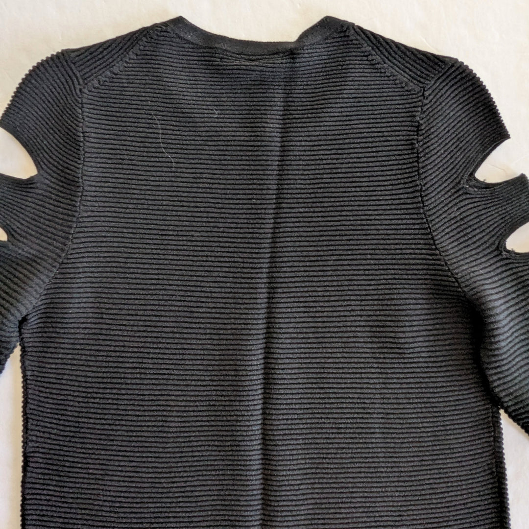 Skull Cashmere Ribbed Knit Sweater Size Medium