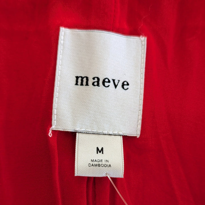 Anthropologie Maeve Scoop Neck Cut Away Blazer Size Medium NWT