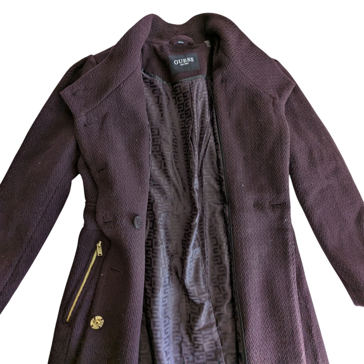 Guess Wool Blend Coat Size Medium