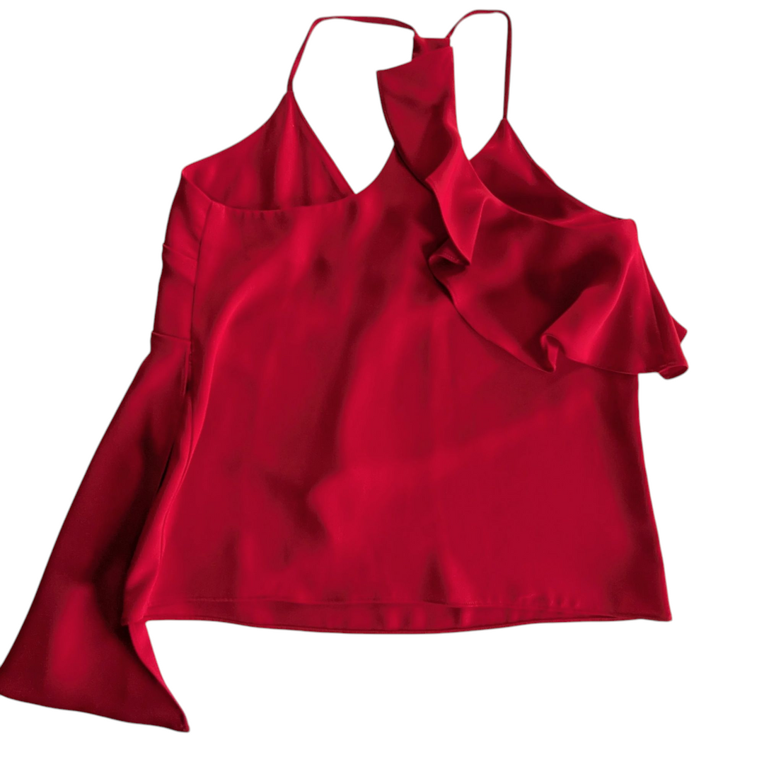 Amanda Uprichard Red Cairo Top Size Medium