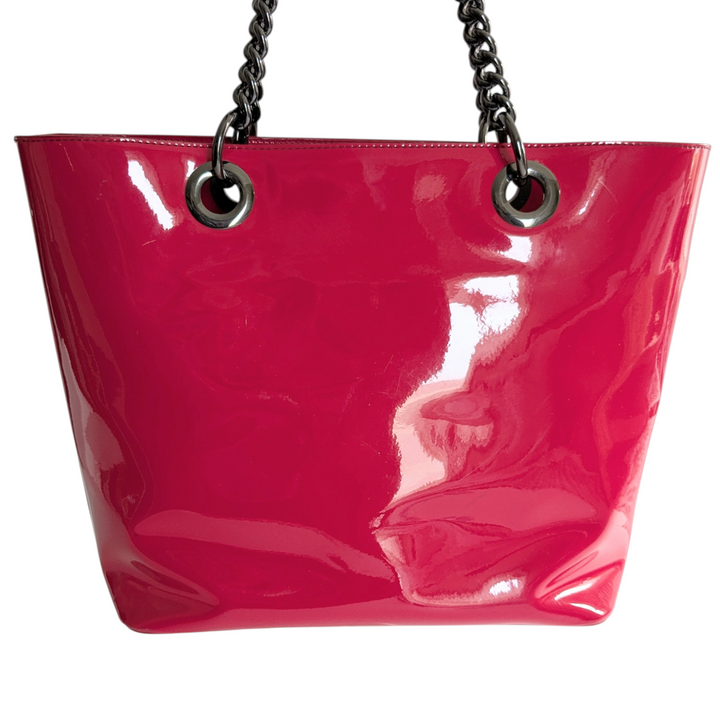 DKNY Hot Pink Patent Leather Tote