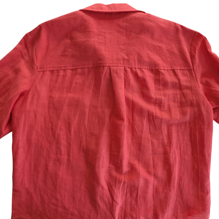 Anthropologie Maeve Linen Blend Button Down Shirt Size Large