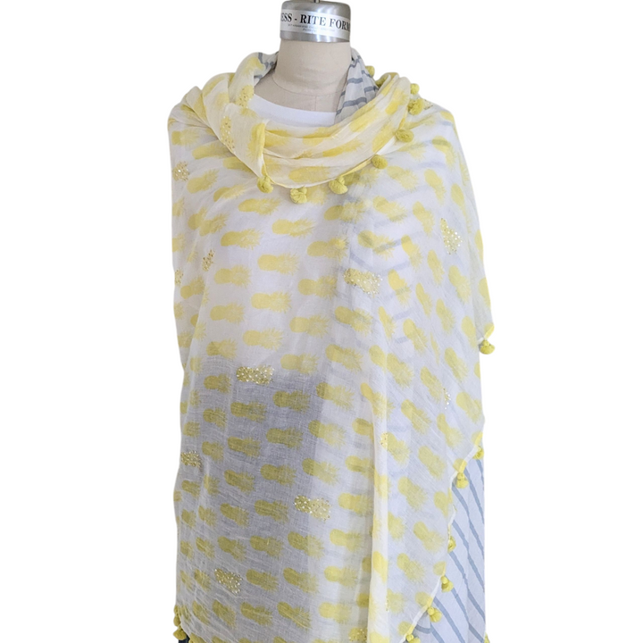 Pom Pom Scarf Wrap
