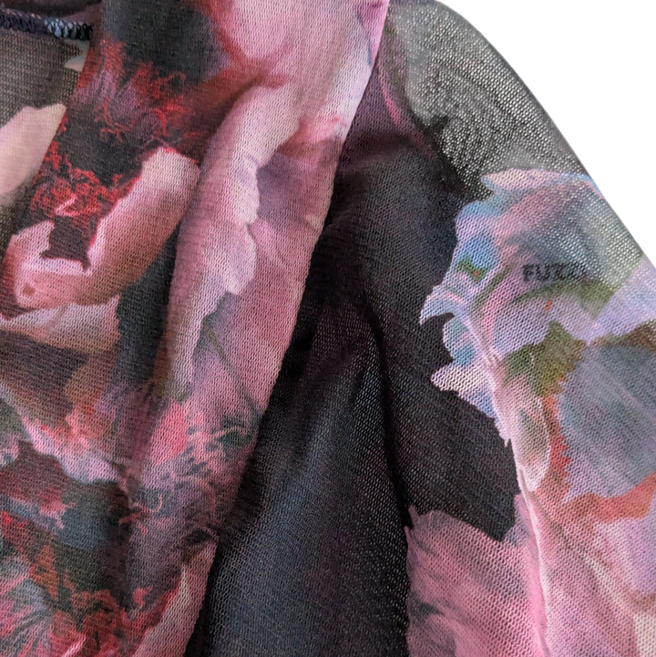 Fuzzi Floral Mesh Shrug O/S