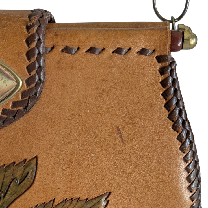 Tooled Leather Shoulder Bag