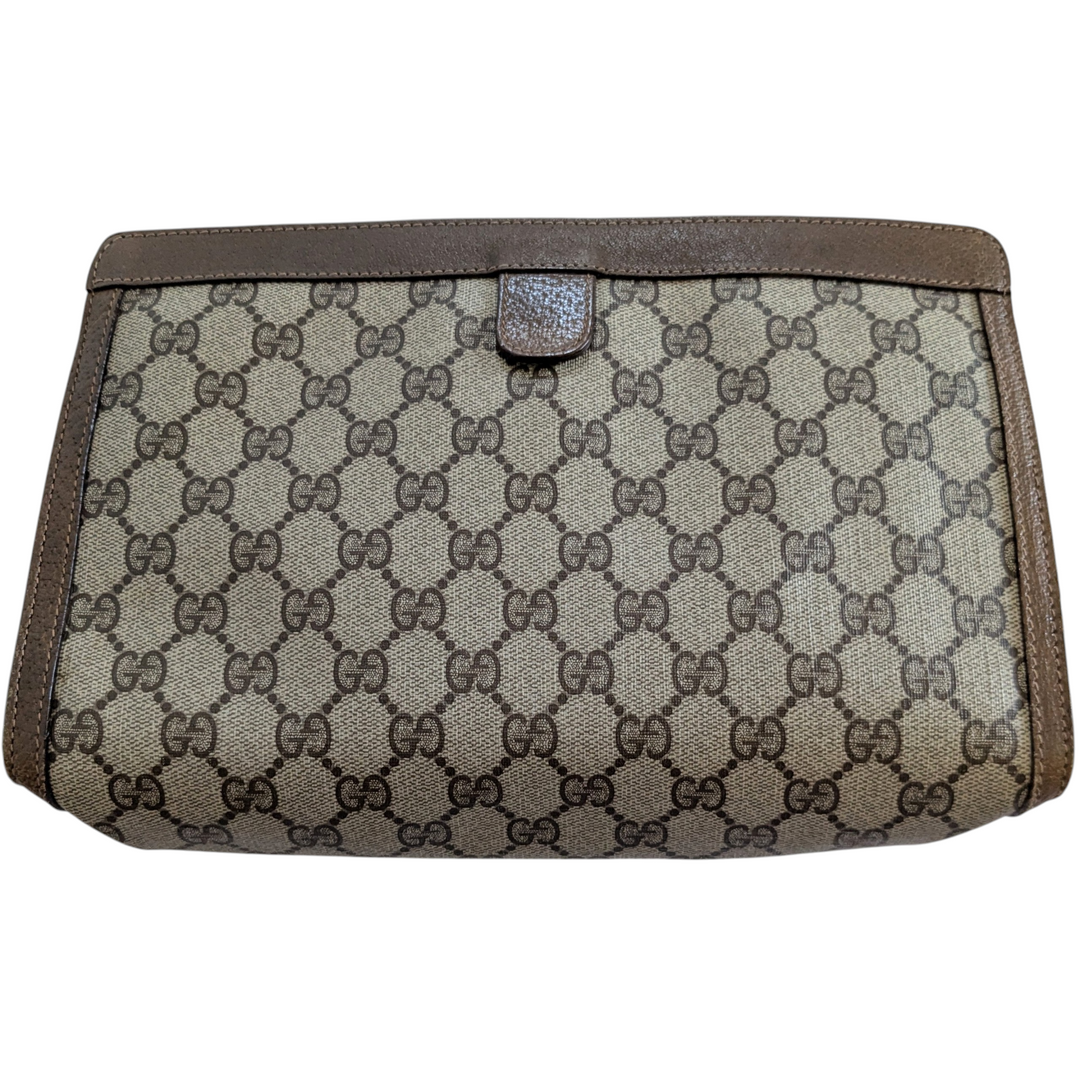 Gucci GG Supreme Sherry Line Vintage Clutch