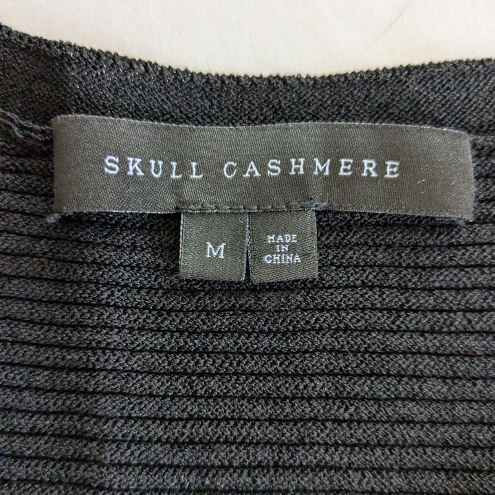 Skull Cashmere Ribbed Knit Sweater Size Medium