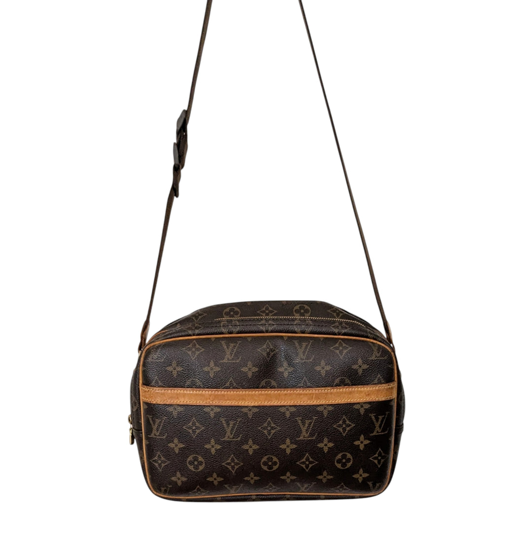 Louis Vuitton Monogrammed Logo Leather Reporter PM Bag