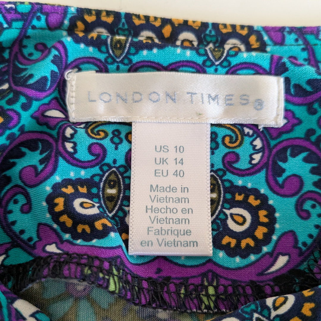 London Times Jersey Knit Dress Size 10
