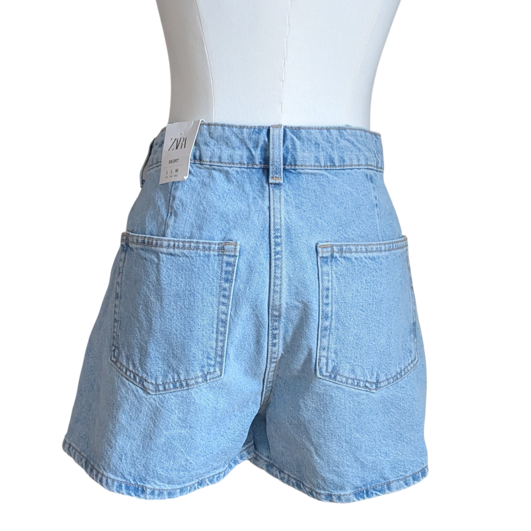 Zara Denim Skort Size Large NWT