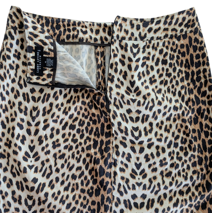 Larry Levine Animal Print Midi Skirt Size 10