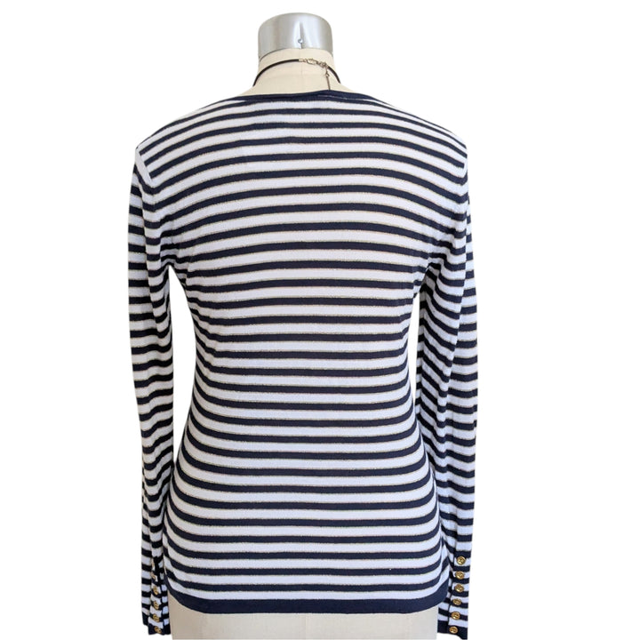 Nicole by Nicole Miller Striped Sweater Size Medium