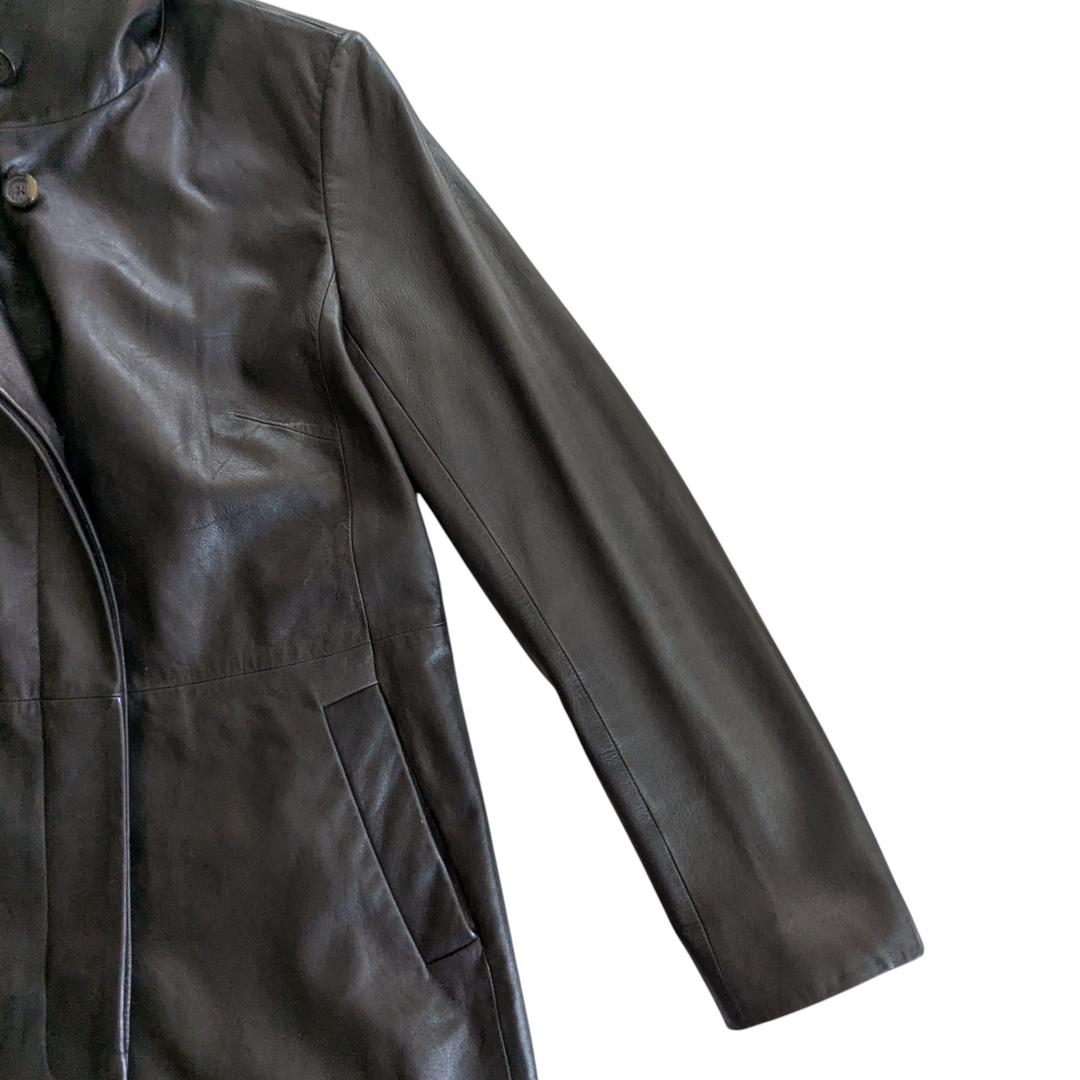 Cole Haan Leather Coat Size Small