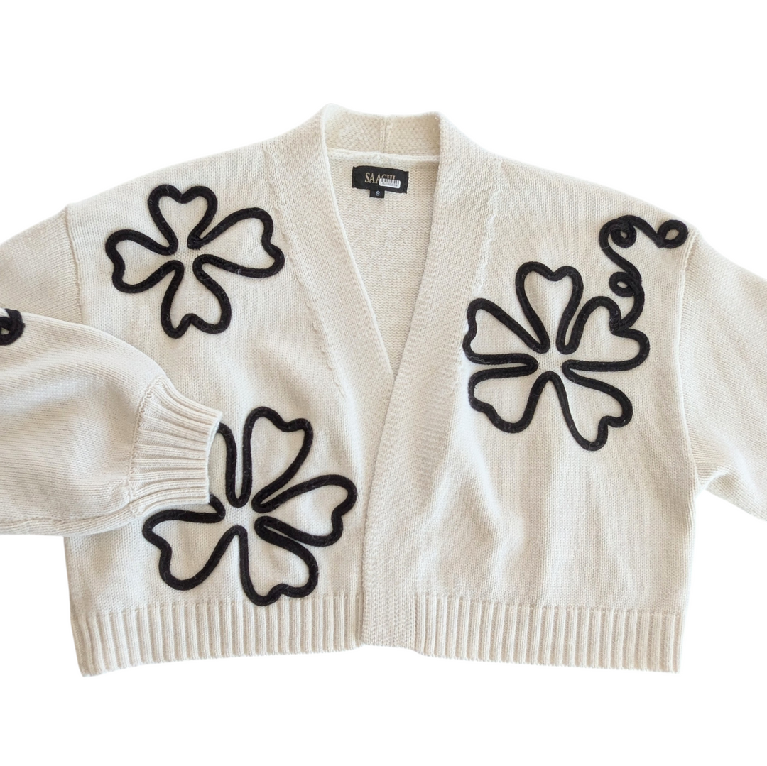 Anthropologie Saachi Cropped Cardigan Size Small