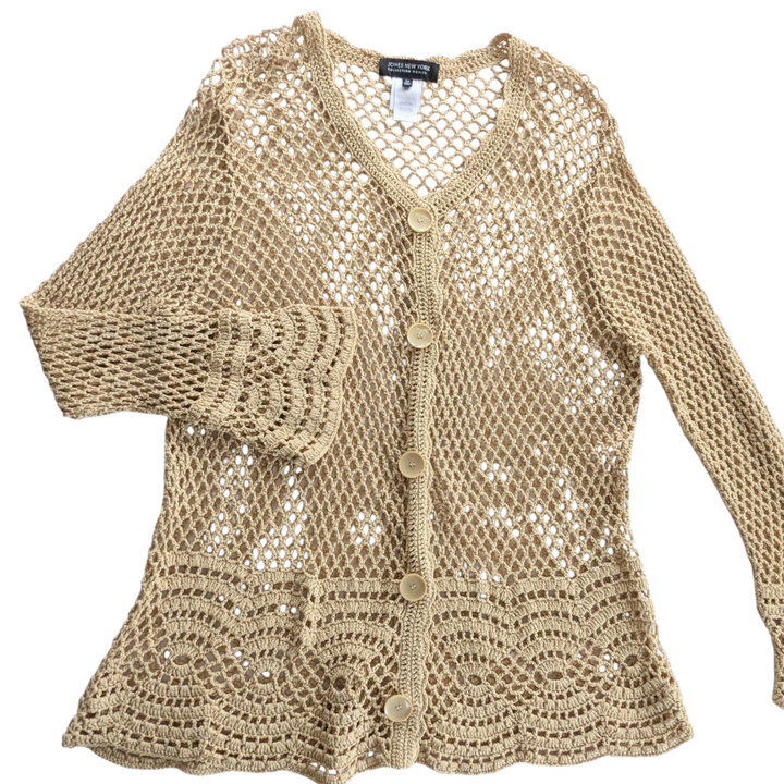 Jones New York Open Weave Cardigan Size 0X