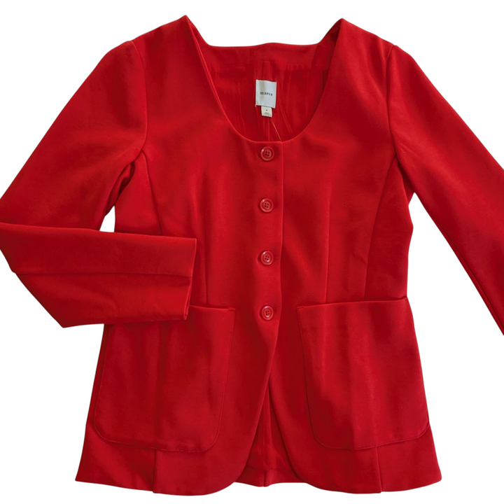 Anthropologie Maeve Scoop Neck Cut Away Blazer Size Medium NWT