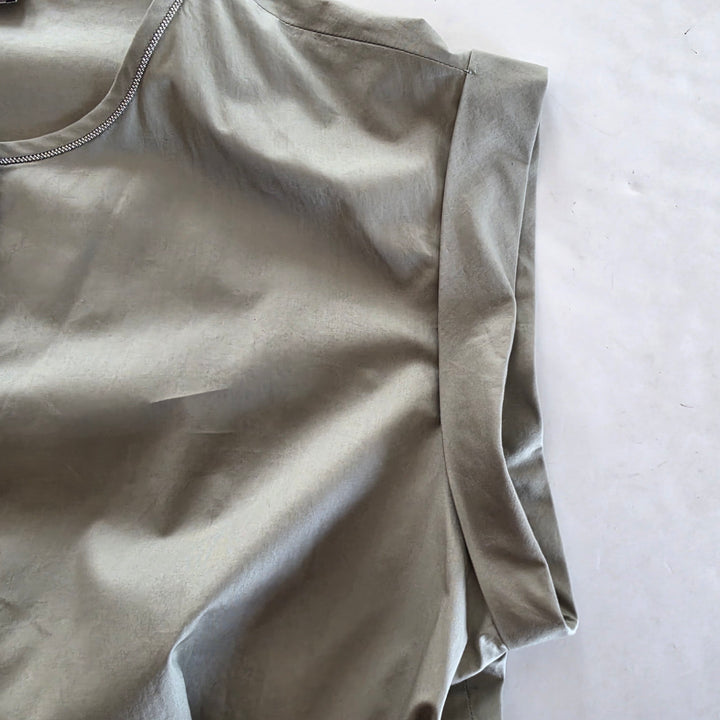 Peserico Cap Sleeve Stretch Cotton Midi Dress Size 48