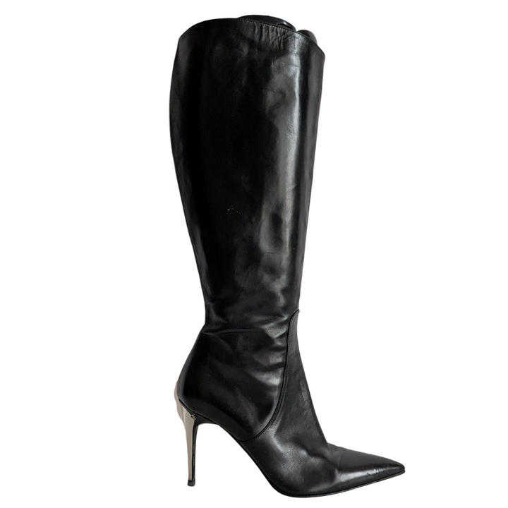 Cesare Paciotti Tall Leather Boots Size 36