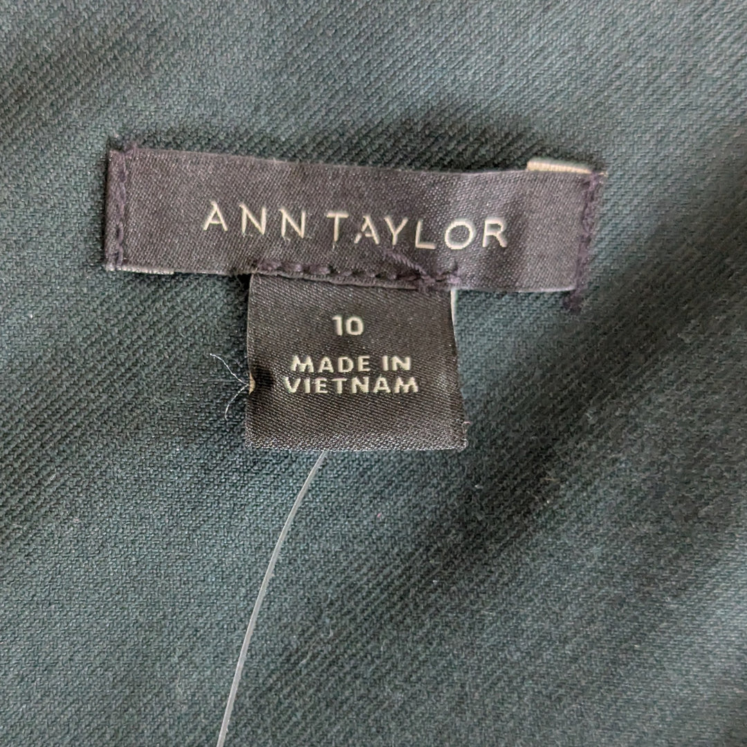 Ann Taylor Forest Green Dress Size 10 NWT