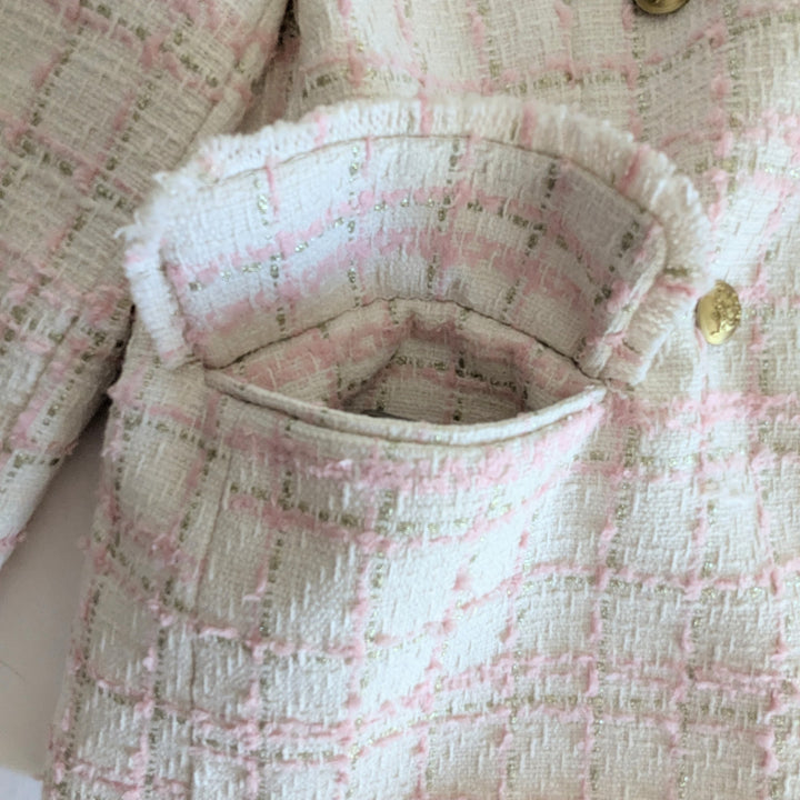 Mina Self Tweed Blazer Size Large NWT