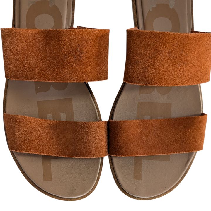 Sorel Ella II Orange Suede Slides Size 8