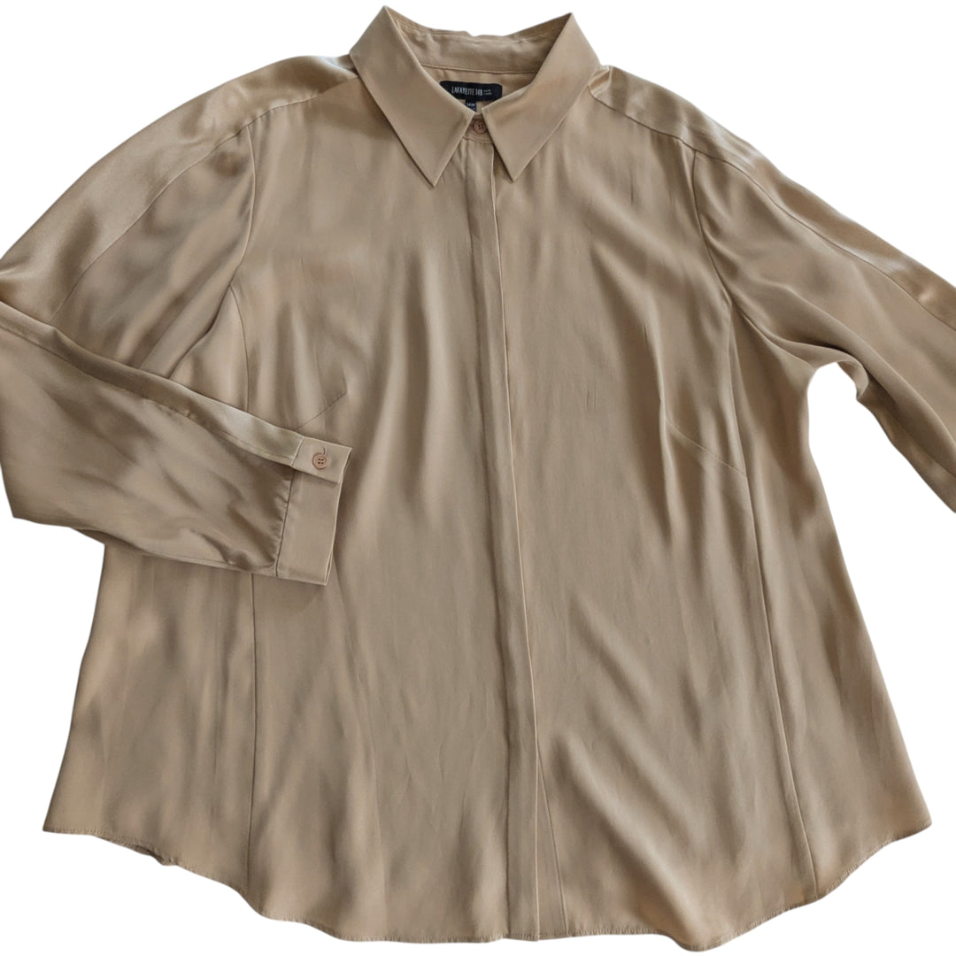 Lafayette 148 Silk Blouse Size 14W