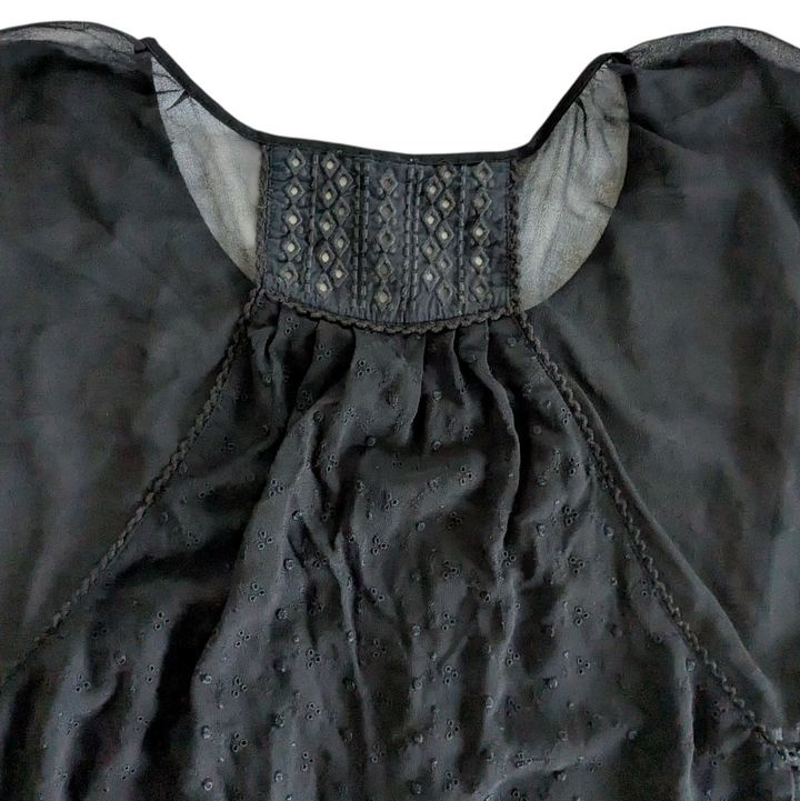 Free People Sheer Black Top Size Small