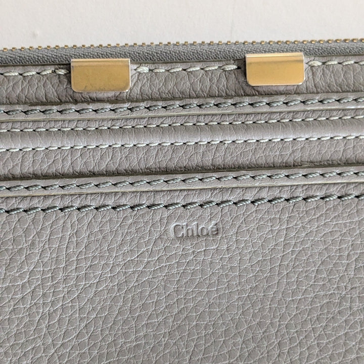 Chloe Marcie Gray Zip Around Wallet