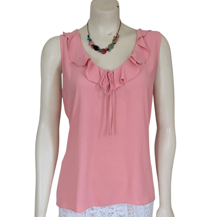 White House Black Market Pink Top Size Large