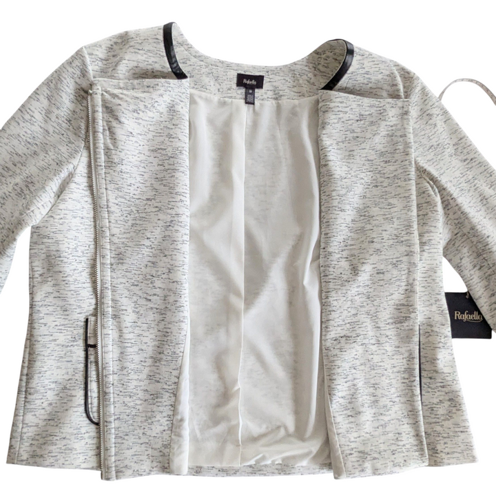 Rafaella Knit Moto Jacket Size 16