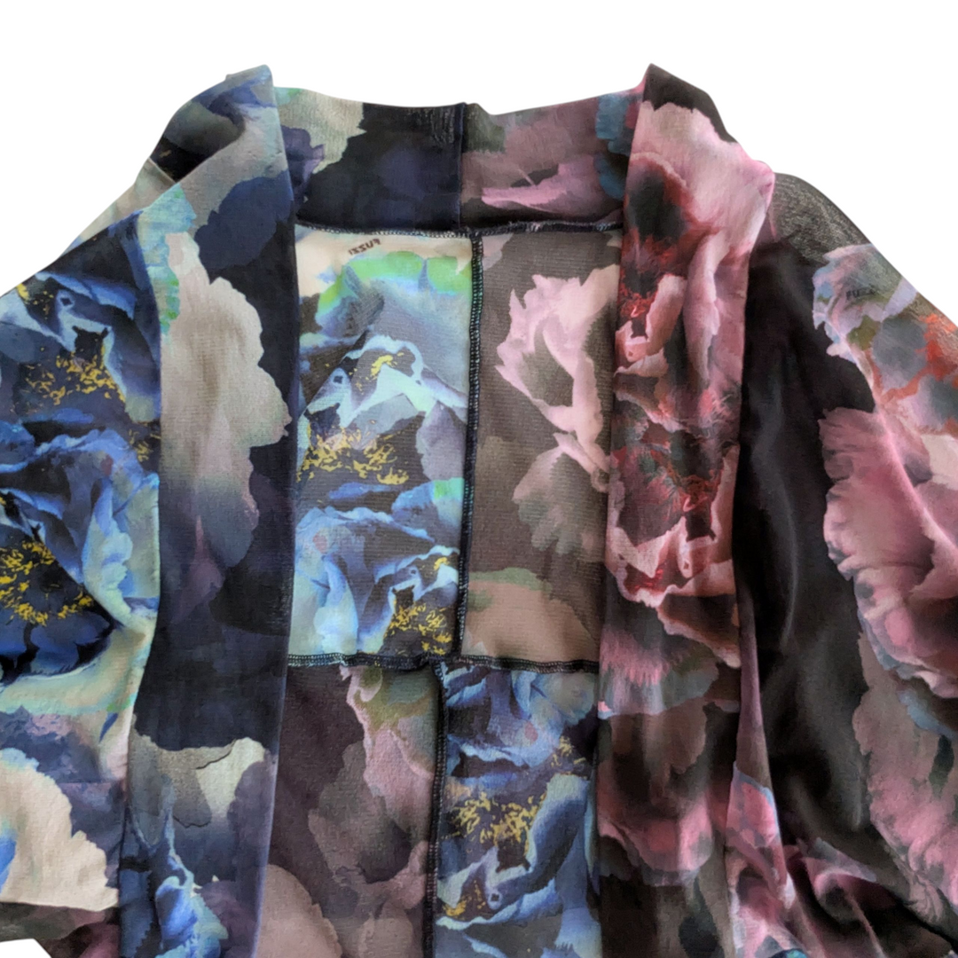 Fuzzi Floral Mesh Shrug O/S