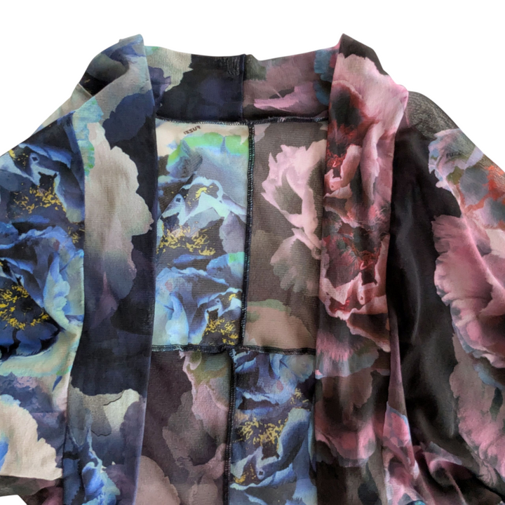 Fuzzi Floral Mesh Shrug O/S