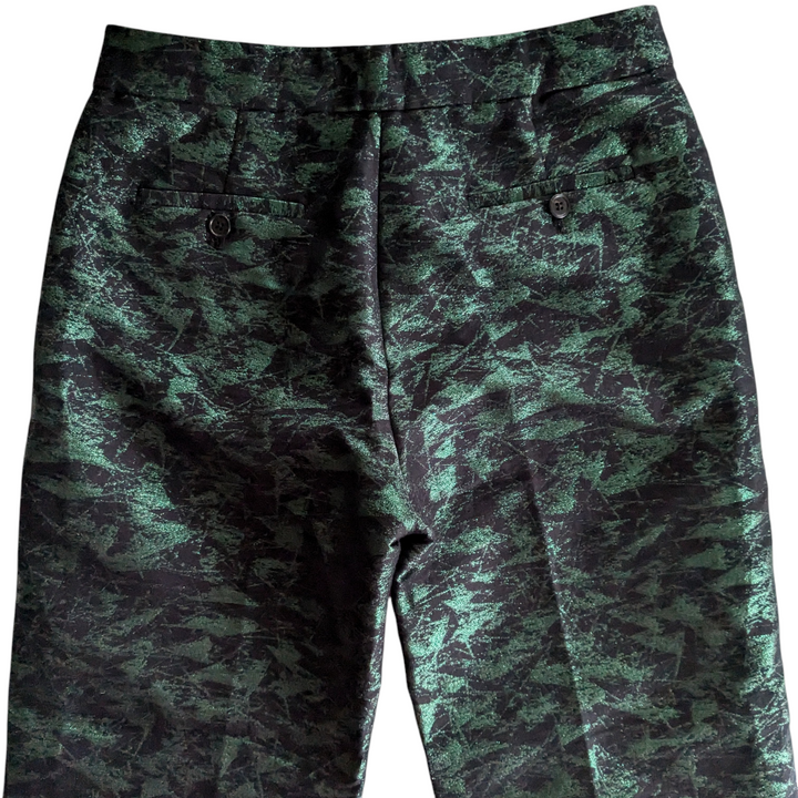 J. Crew Metallic Jacquard Cropped Pants Size 0