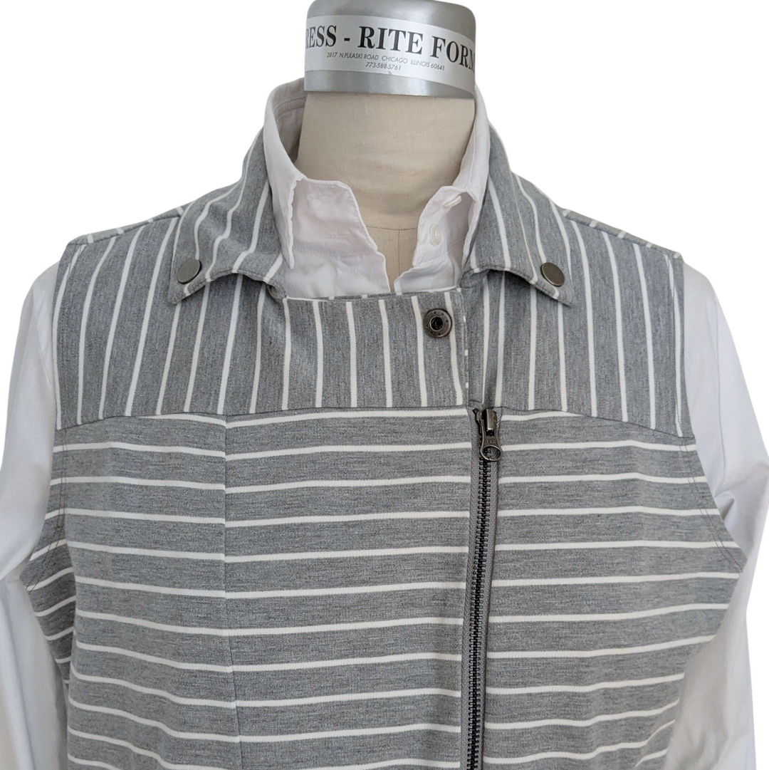 209WST38 Striped Moto Vest Size Large