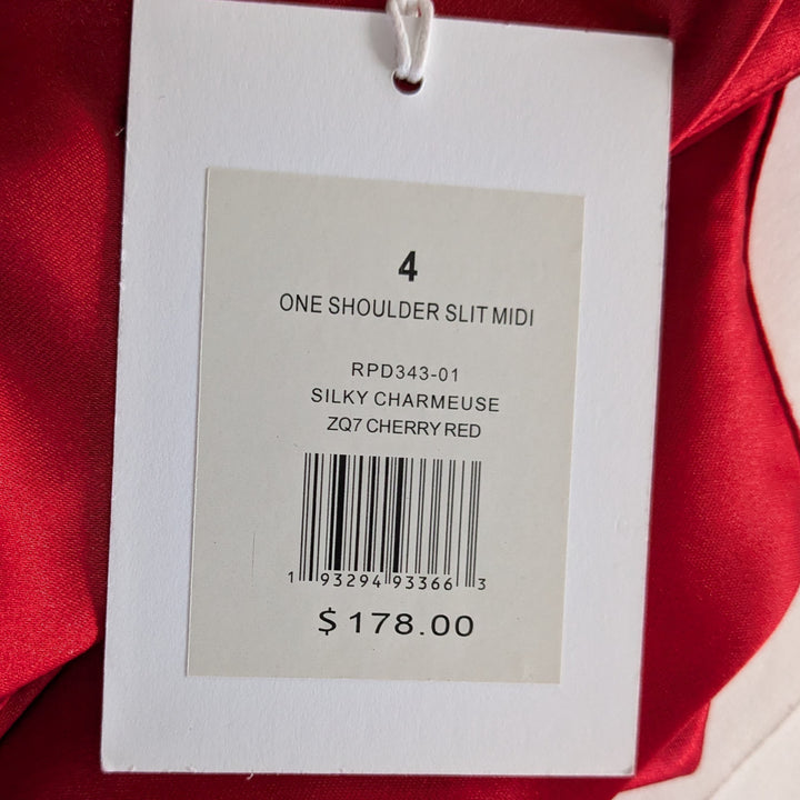 Rachel Parcell One Shoulder Satin Midi Dress Size 4