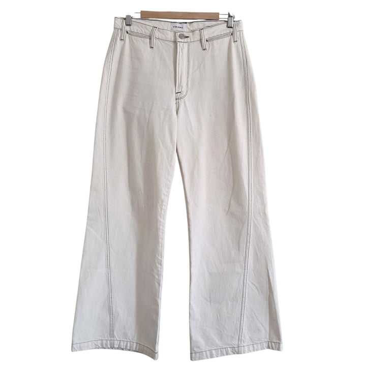 Frame White Le Baggy Palazzo Jeans Size 27