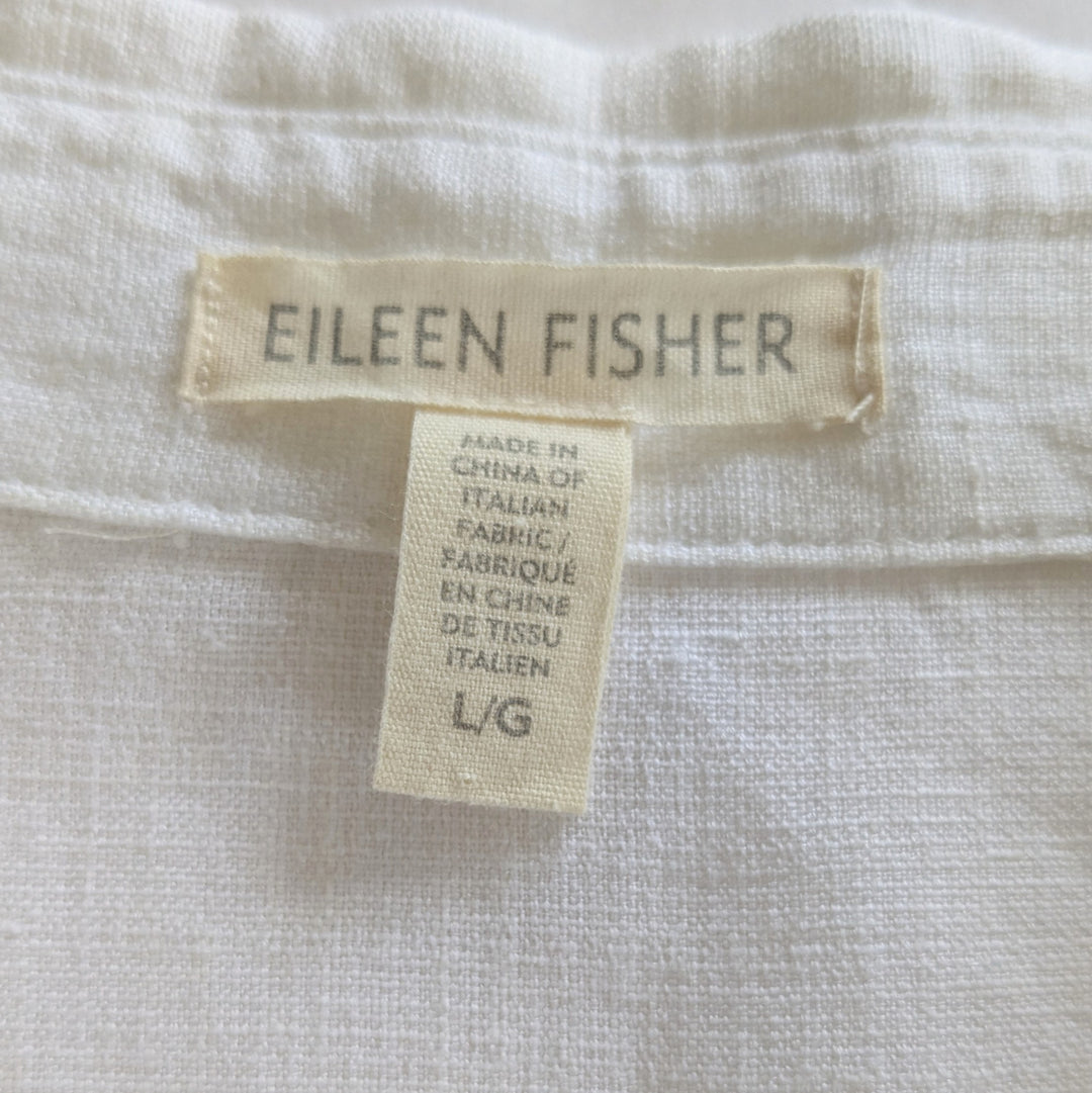 Eileen Fisher Linen Blend Top Size Large