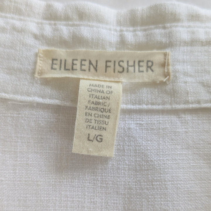 Eileen Fisher Linen Blend Top Size Large