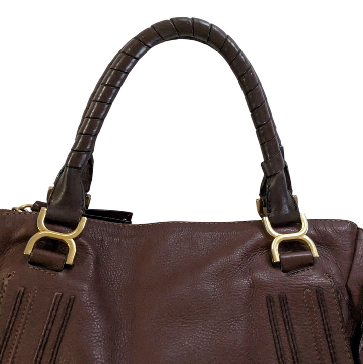 Chloe Marcie Brown Leather Satchel